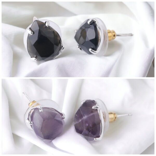 حلق قطرة حجر كريم