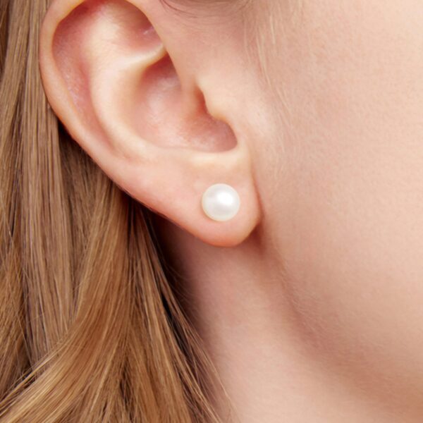 اقراط اذن حبة لؤلؤ طبيعي